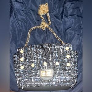 Navy Blue Pearl Purse